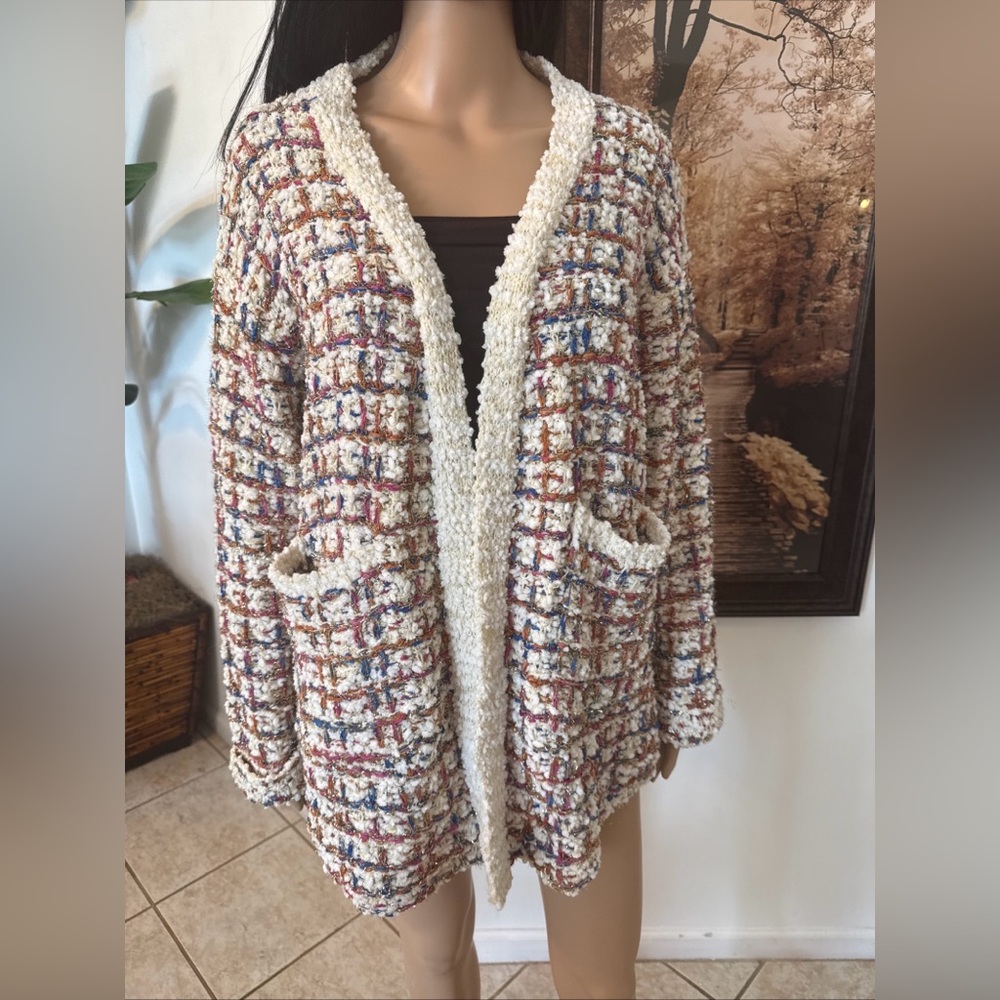 Multicolor Textured Blazer - Picture 5 of 9